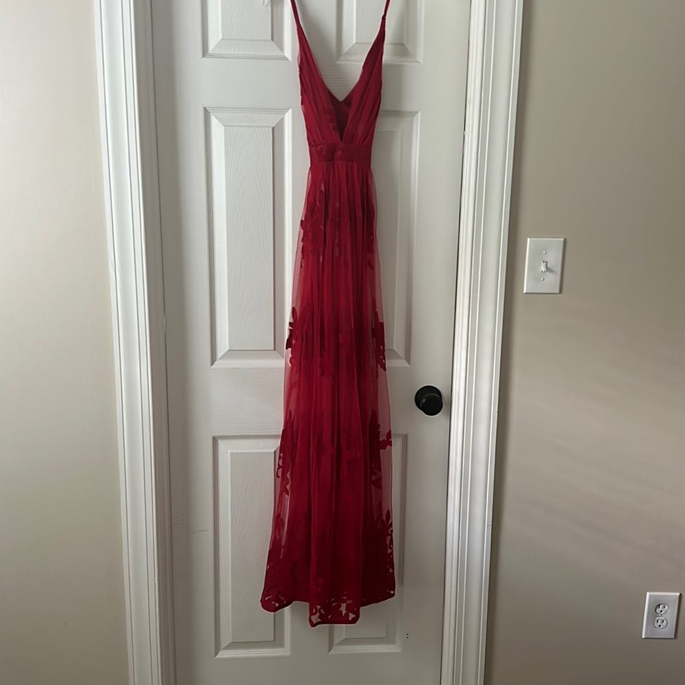 lulus red maxi dress